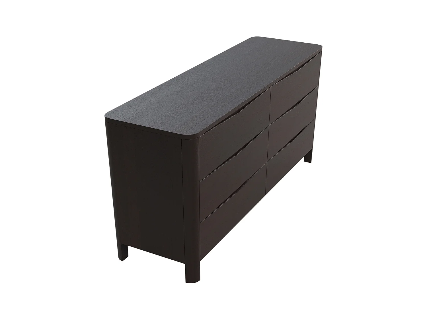 Commode en bois de hêtre Visby MODENA LOW 150 / coloris palissandre
