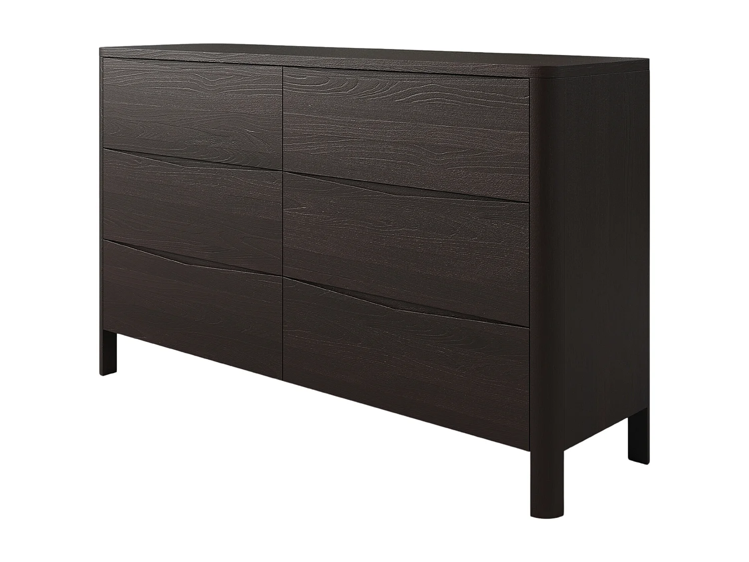 Holzkommode Modena low 150, palisanderfarbe