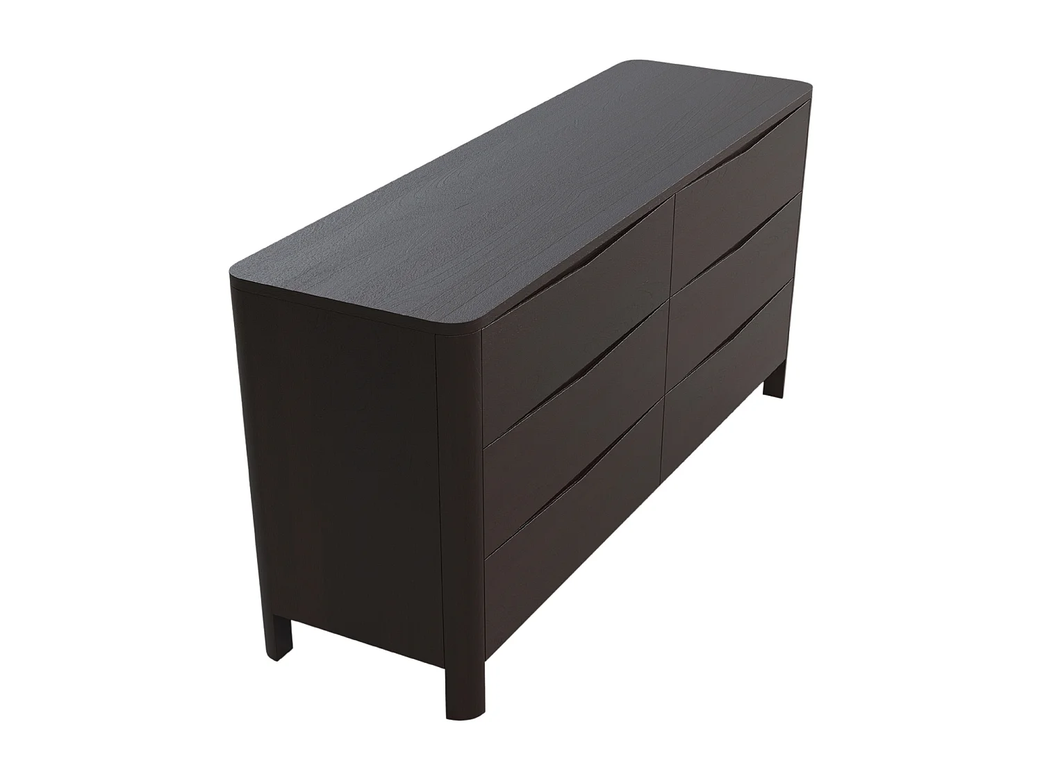 Holzkommode Modena low 150, palisanderfarbe