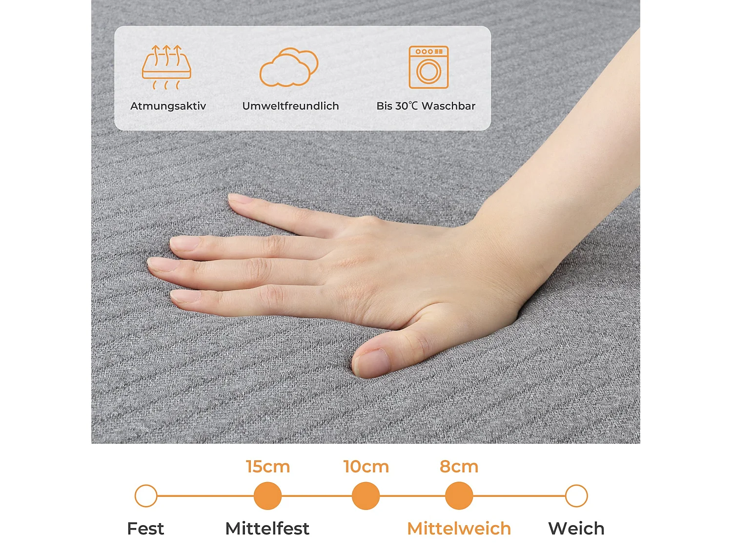 Matelas Pliable 90x190x8cm Mousse Mémoire Gel Housse Oeko-TEX avec Sac de Transport Lit d'Appoint 1 Personne Parfait pour Invités