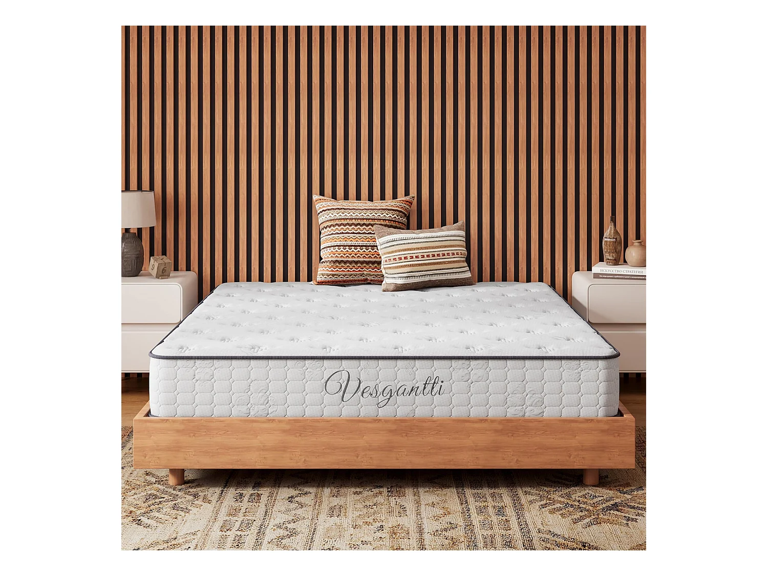 Tight Top Matelas 140x200cm Épaisseur 24cm Nova Rêve Ressorts Ensachés + Mousse Mémoire Lit Adulte/Enfant Roulé Compressé Certifié Oeko-TEX