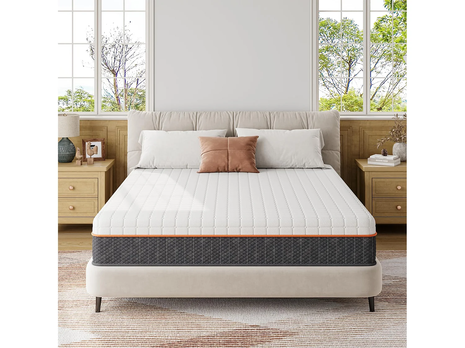 Matelas Mousse 90x190cm Épaisseur 18cm Mousse à Mémoire de Forme en Gel Soutien Zonné pour un Alignement Optimal et Confort Ergonomique