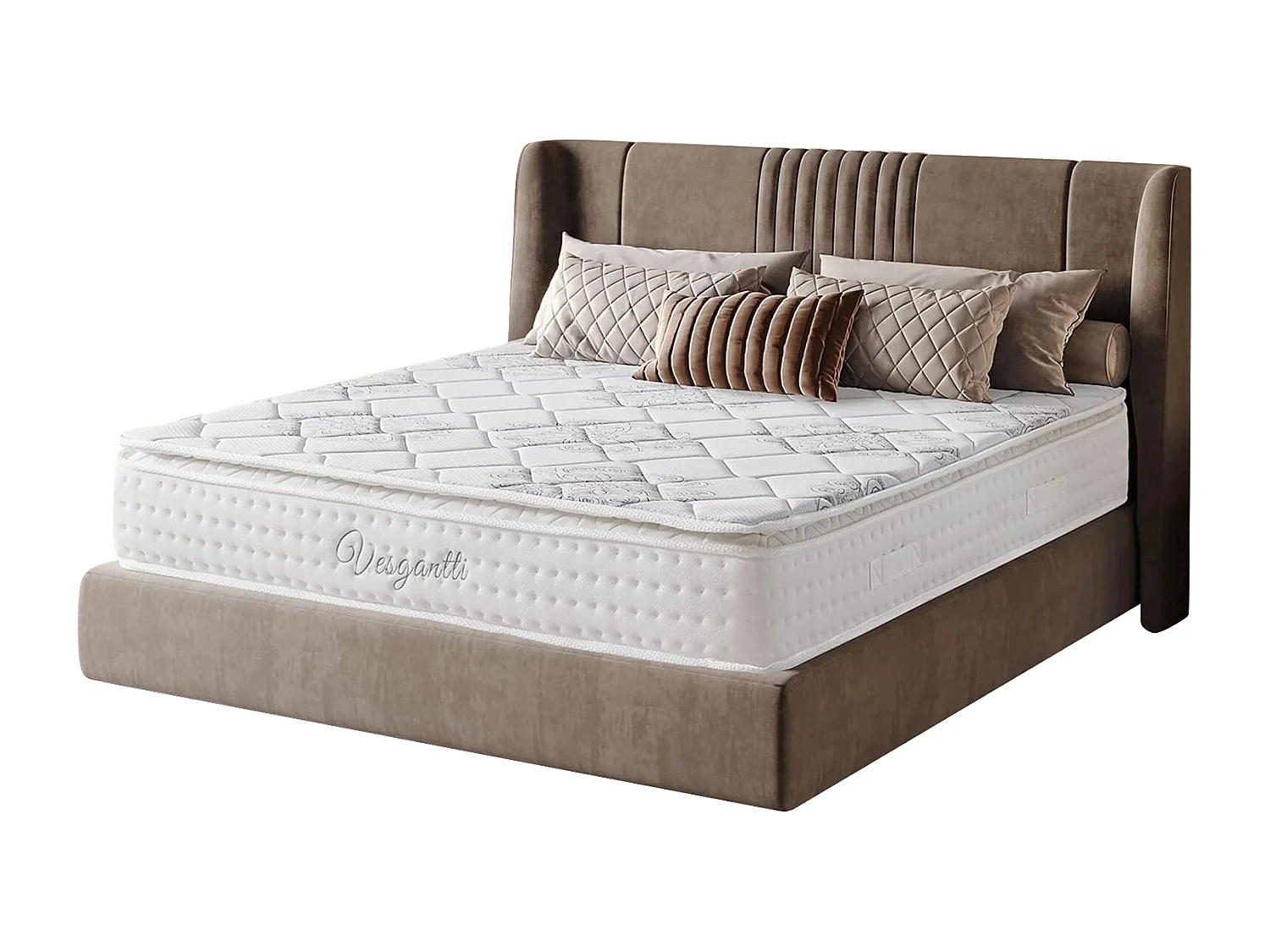 Matelas 140x190cm Épaisseur 26cm Supérieur Lit Adulte/Enfant Ressorts Ensachés Mousse Mémoire Adaptative Confort 7 Zones