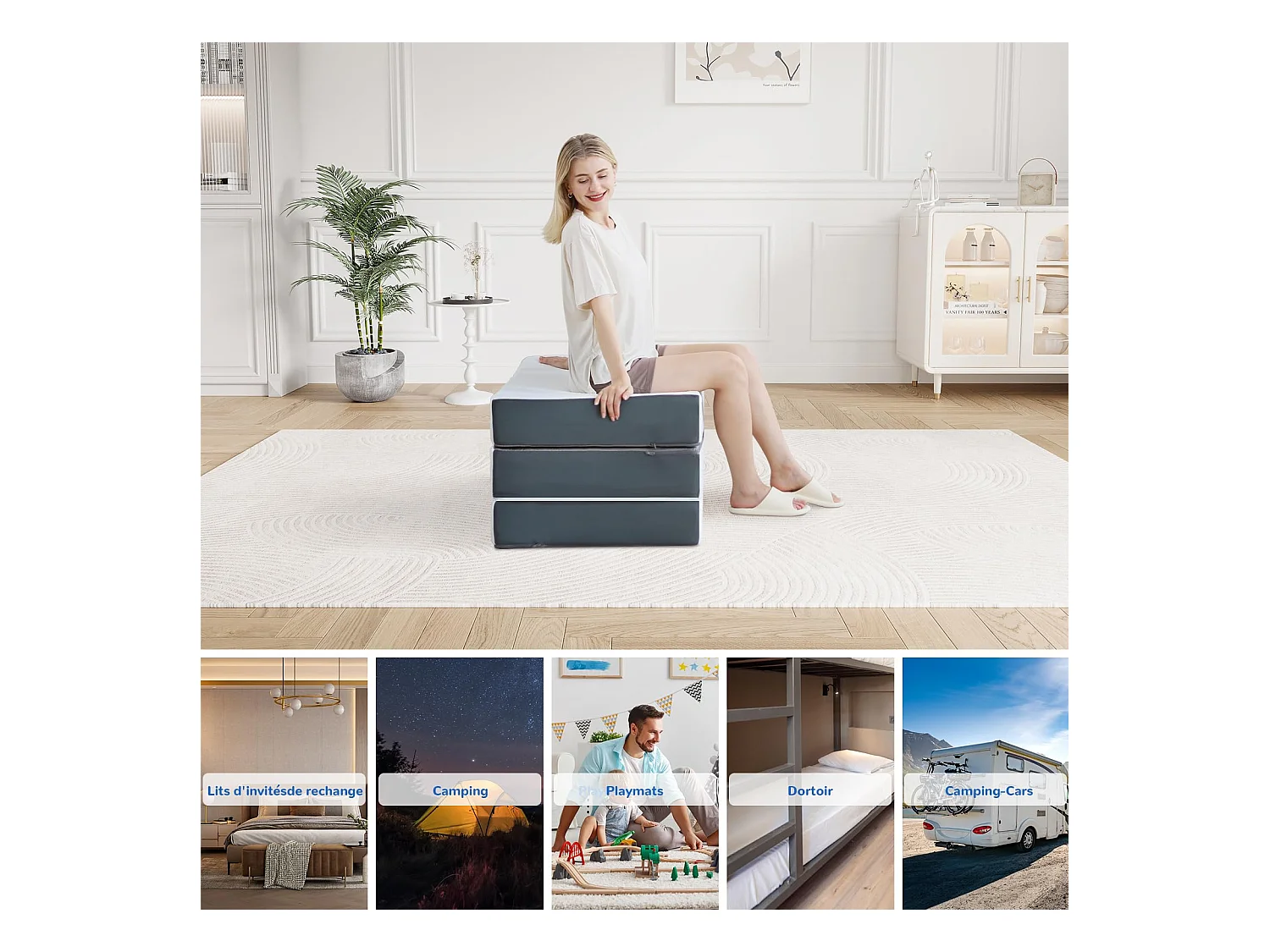 Opvouwbaar matras 90x190x15cm Gel Memory Foam Extra Bed 1 Persoon Ideaal voor Vloer Auto Kamperen Reizen met Opbergtas