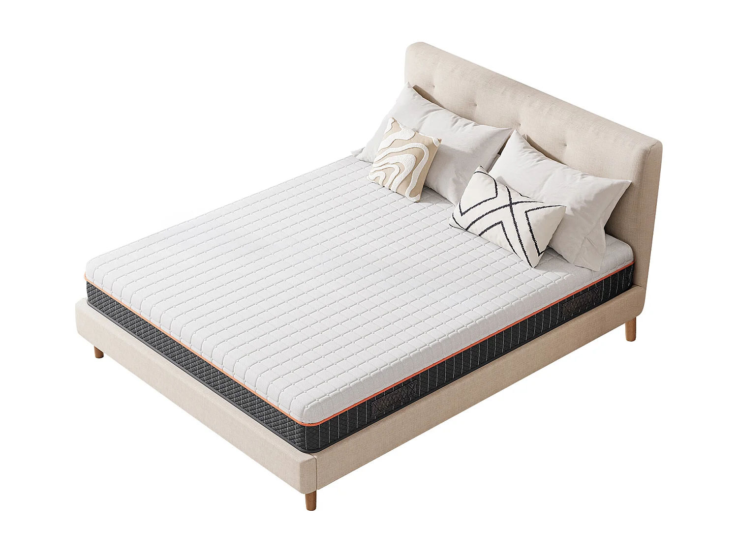 Matelas Mousse 120x190cm Épaisseur 16cm Mousse Mémoire Gel Soutien Zonné pour un Alignement Optimal et Confort Durable