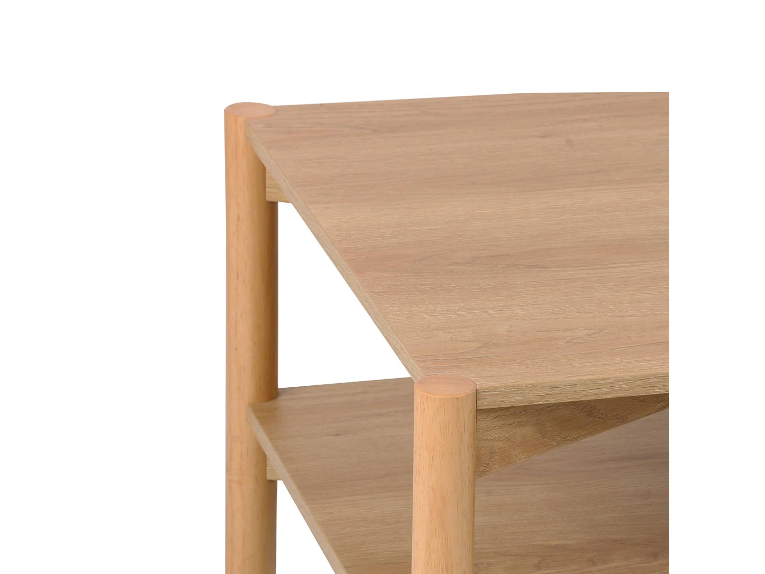 Table basse rectangulaire décor bois double plateau 110cm naturel - Harmony