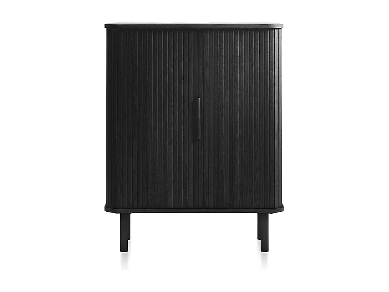 Buffet haut 2 portes bois foncé 90x113x40 cm