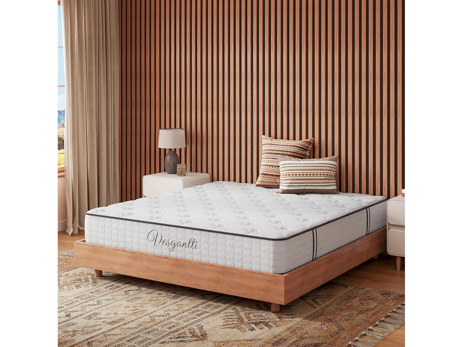 Matelas Tight Top 120x200cm, Épaisseur 22cm, Nova Rêve, Ressorts Ensachés & Mousse Mémoire, Lit Adulte, Roulé Compressé, Oeko-TEX