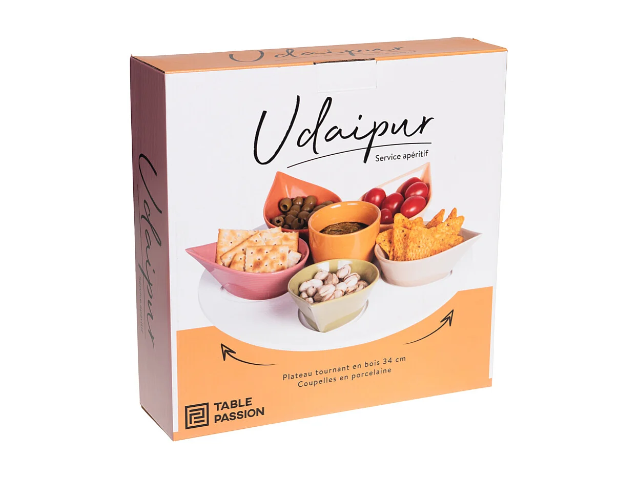 Service apéritif 7 pièces Udaipur 34 cm