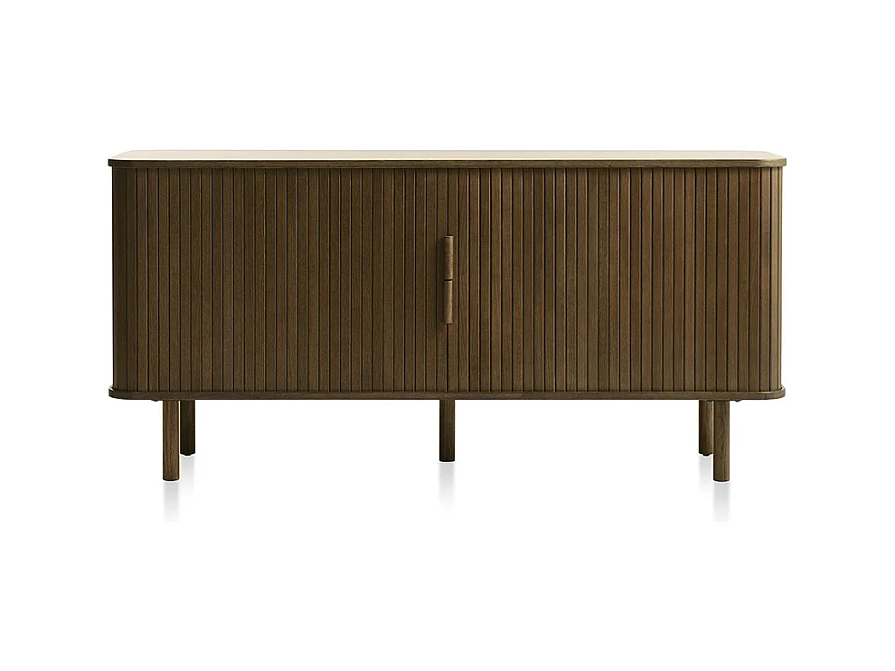 Buffet 2 portes 160 cm bois foncé 160x76x45 cm