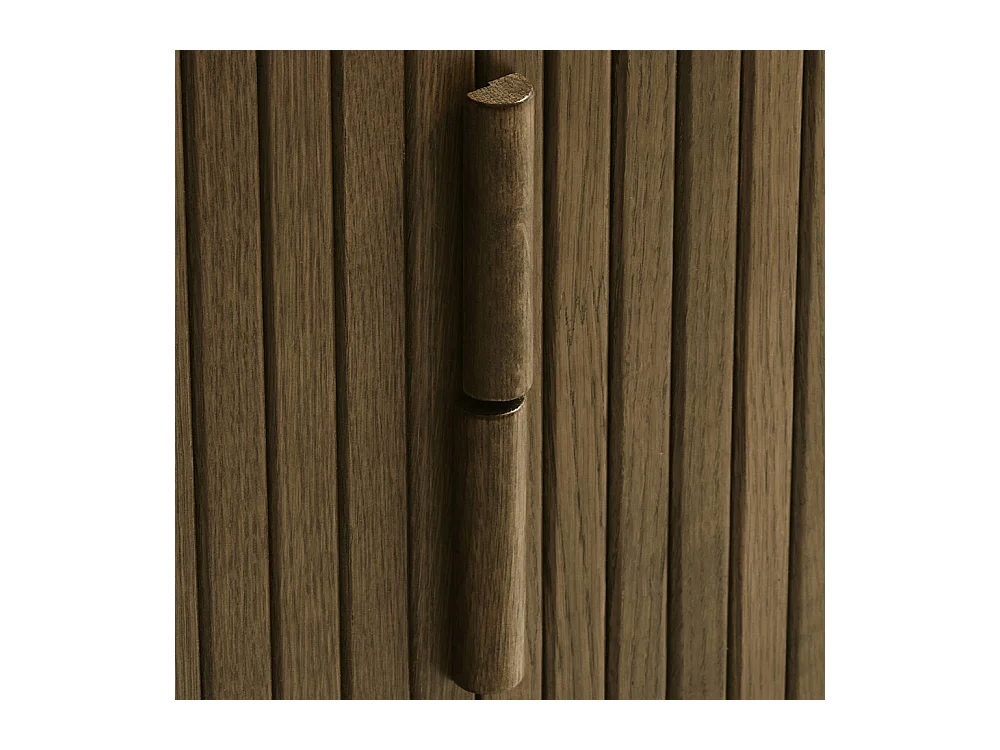 Buffet 2 portes 160 cm bois foncé 160x76x45 cm