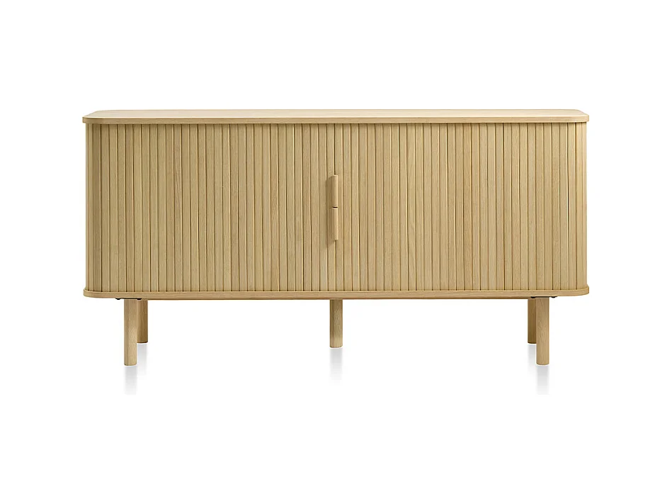 Buffet 2 portes 160 cm bois naturel 160x76x45 cm