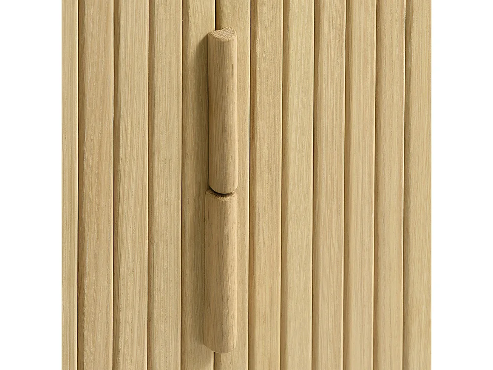 Buffet 2 portes 160 cm bois naturel 160x76x45 cm