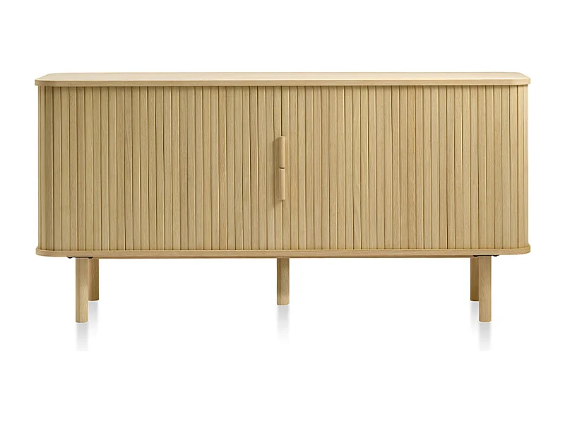Buffet 2 portes 160 cm bois naturel 160x76x45 cm