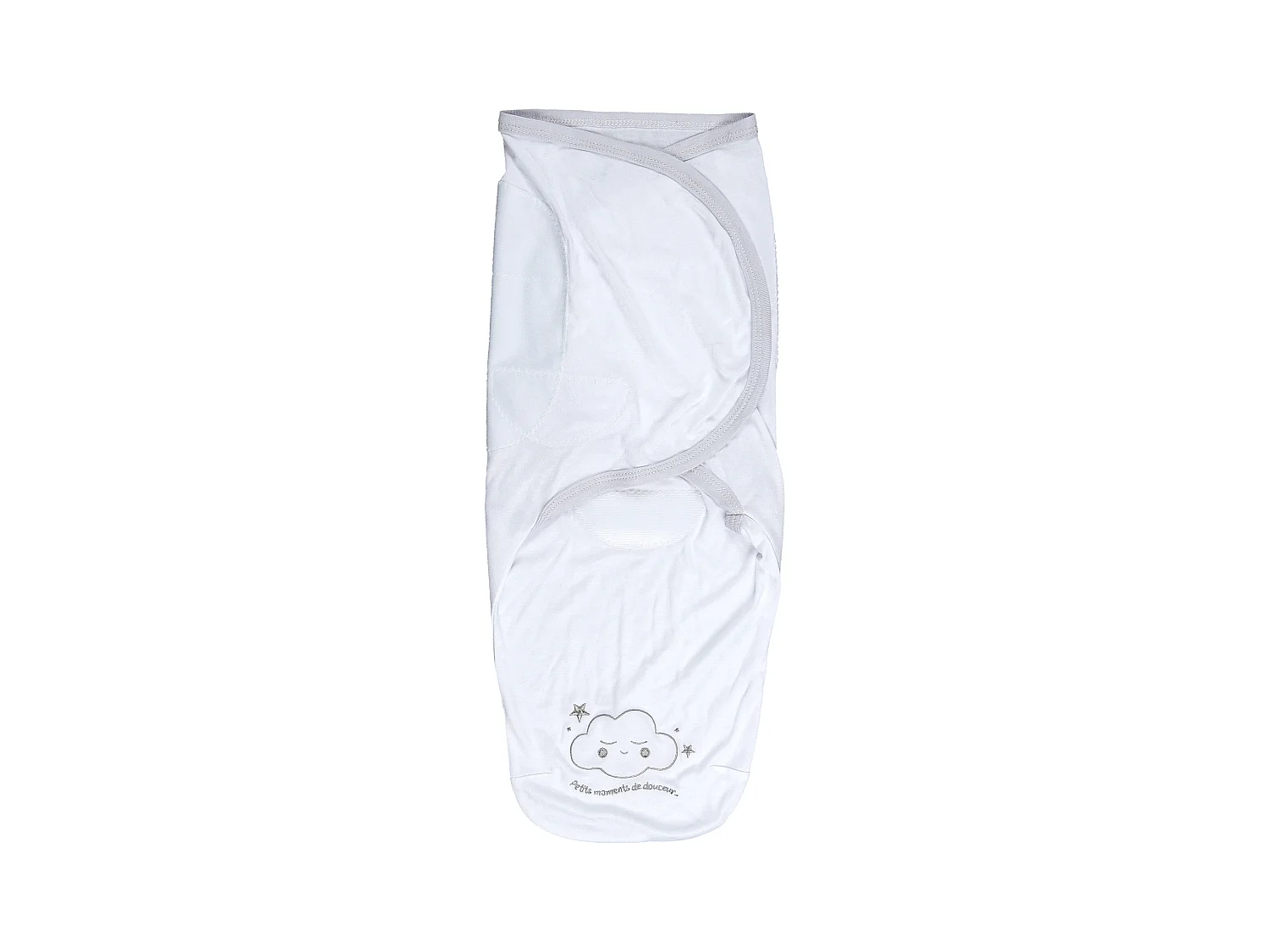 Couverture Emmaillotage Bebe Fibre De Bambou Blanc