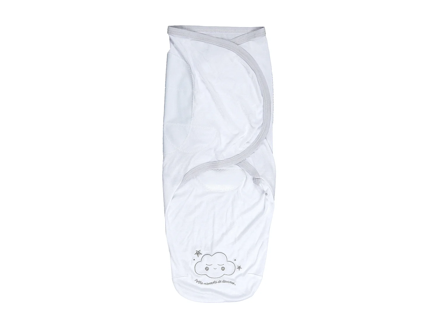 Couverture Emmaillotage Bebe Fibre De Bambou Blanc