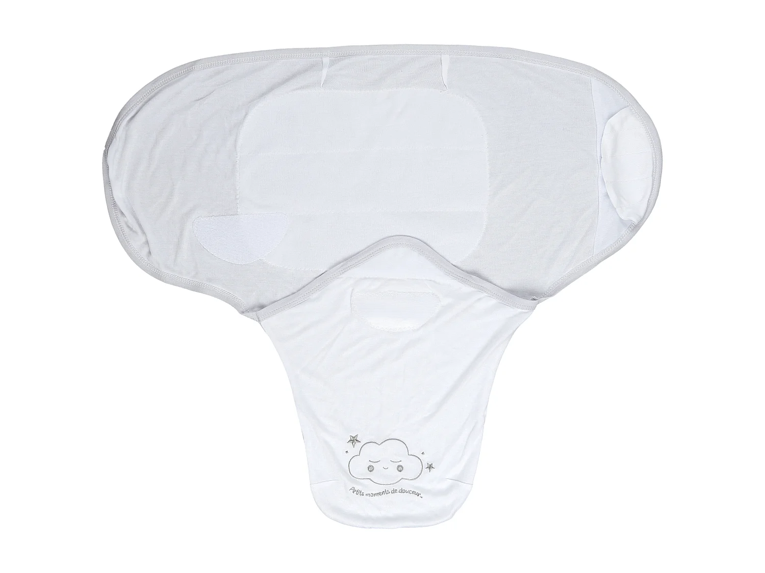 Couverture Emmaillotage Bebe Fibre De Bambou Blanc