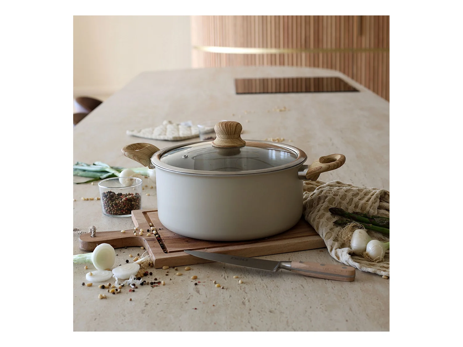 Menastyl - Set 5 Pieces Easynox En Acier Inoxydable Et Aluminium Ecume