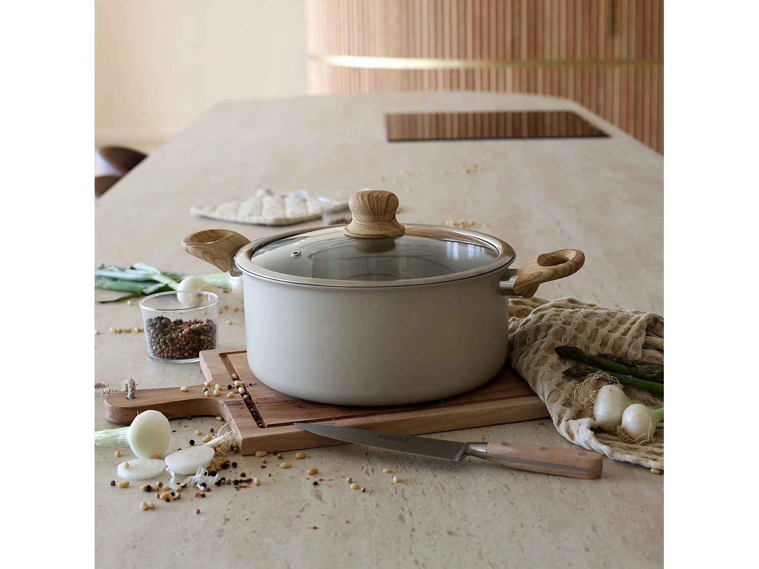 Menastyl - Set 5 Pieces Easynox En Acier Inoxydable Et Aluminium Ecume