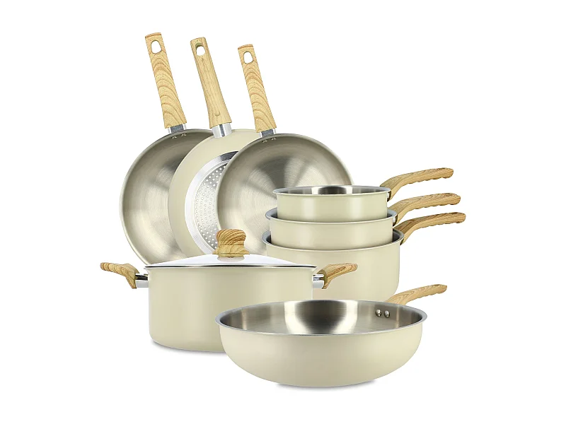 Menastyl - Set 8 Pieces Easynox En Acier Inoxydable Et Aluminium Ecume