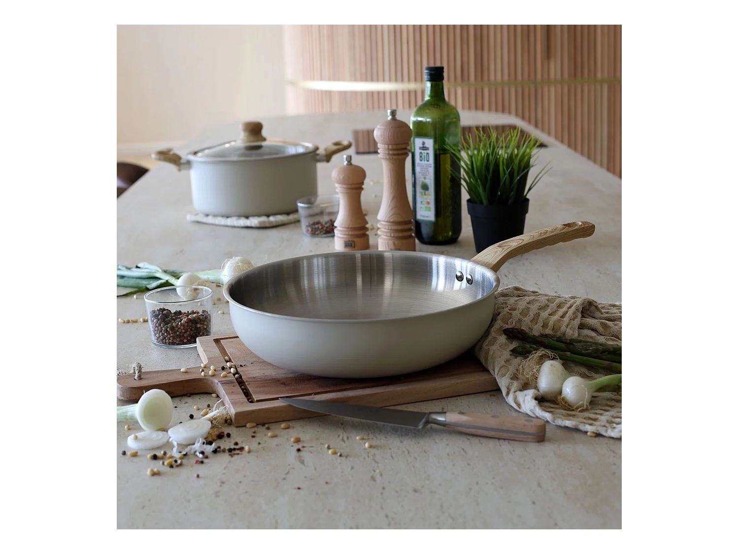 Menastyl - Set 8 Pieces Easynox En Acier Inoxydable Et Aluminium Ecume