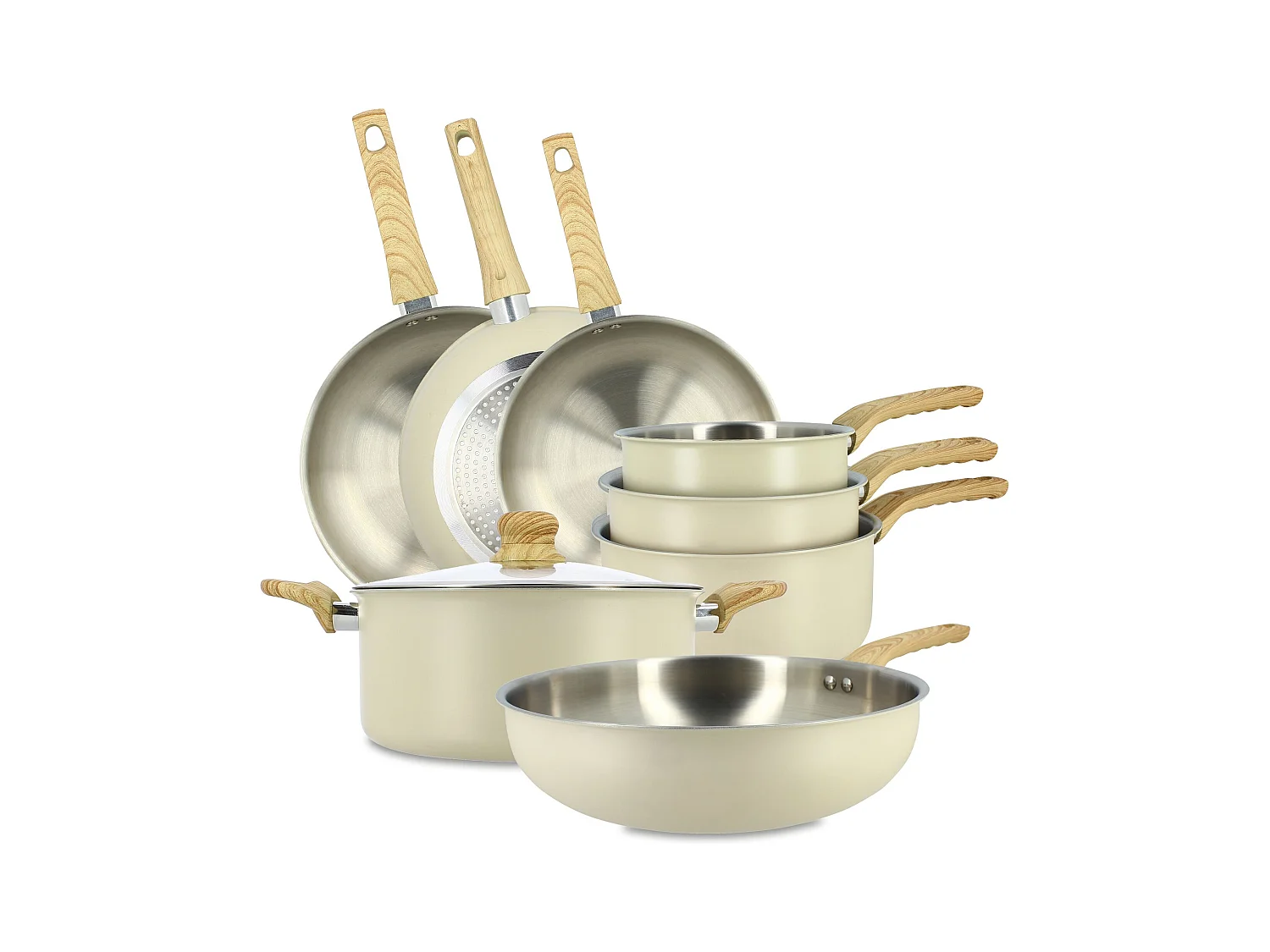 Menastyl - Set 8 Pieces Easynox En Acier Inoxydable Et Aluminium Ecume