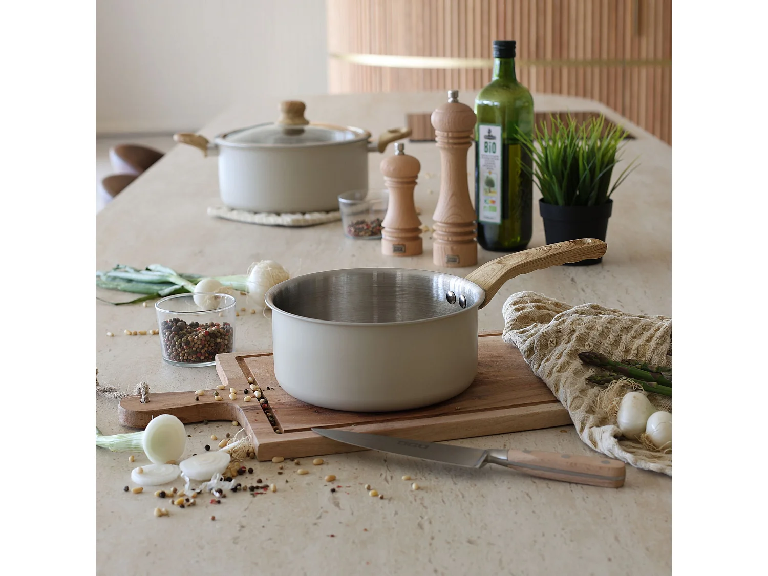 Menastyl - Set 8 Pieces Easynox En Acier Inoxydable Et Aluminium Ecume