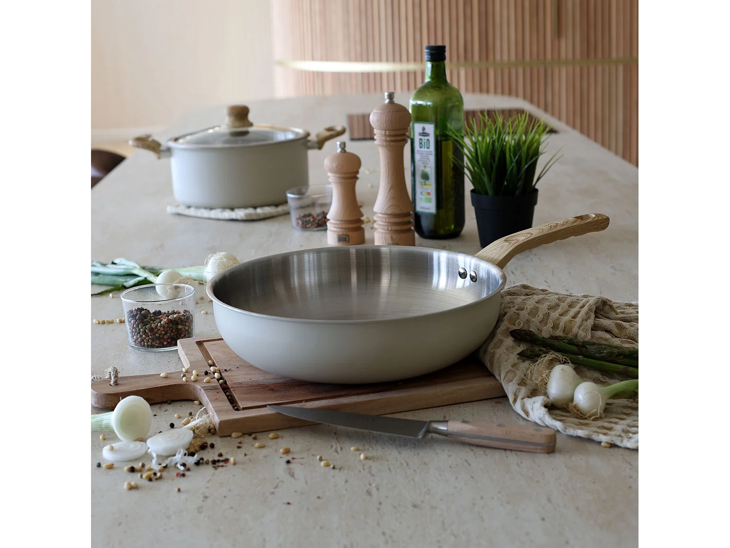 Menastyl - Set 8 Pieces Easynox En Acier Inoxydable Et Aluminium Ecume