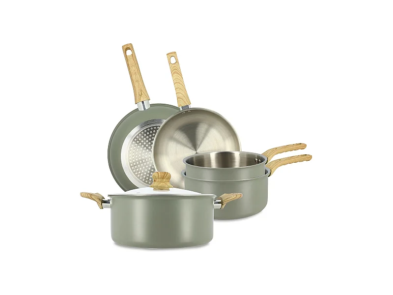 Menastyl - Set 5 Pieces Easynox En Acier Inoxydable Et Aluminium Brume