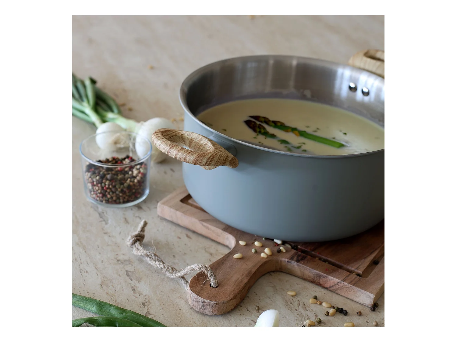 Menastyl - Set 5 Pieces Easynox En Acier Inoxydable Et Aluminium Brume