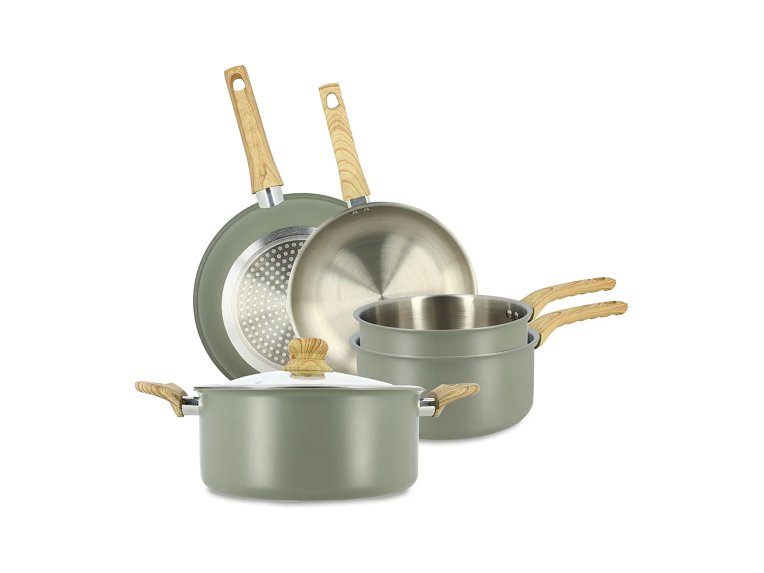 Menastyl - Set 5 Pieces Easynox En Acier Inoxydable Et Aluminium Brume