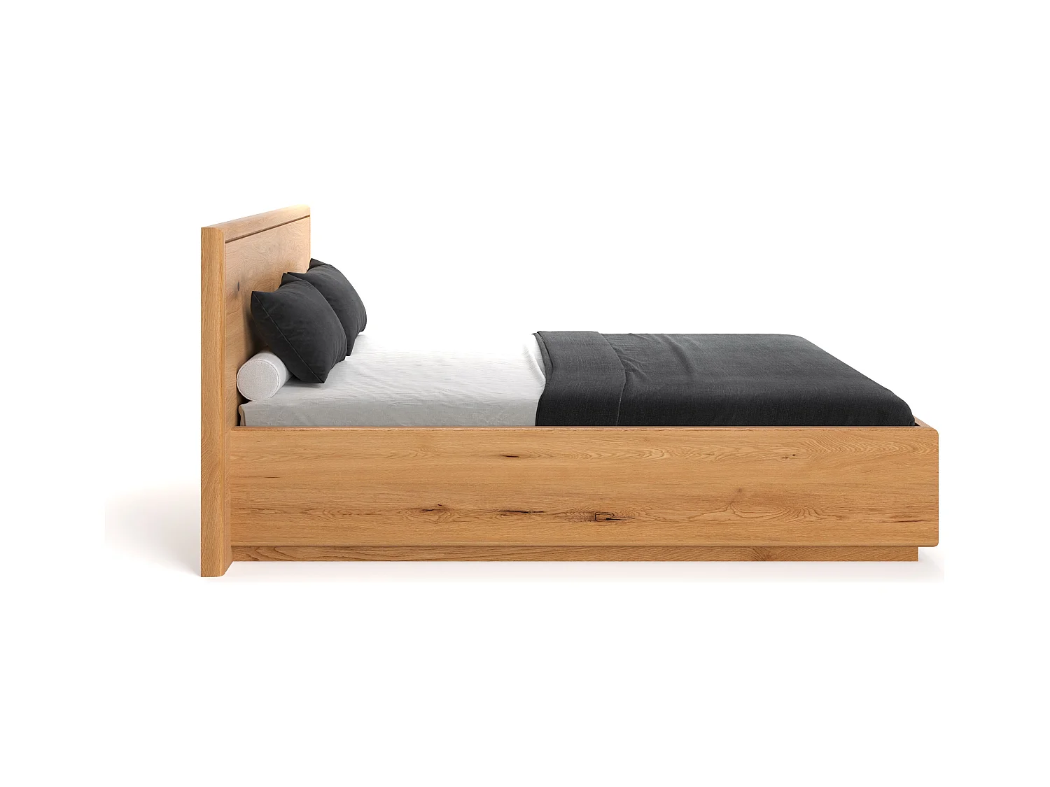 Lit en bois exclusif Valor avec coffre de rangement