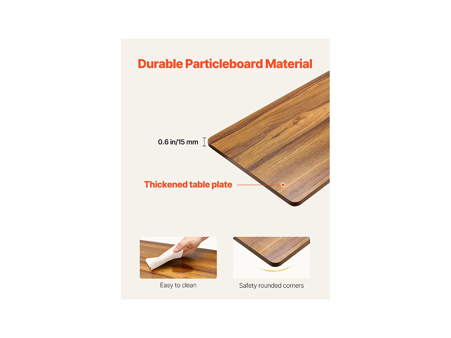 Mobiele Bedtafel SucceBuy, Bijzettafel met 4 Wieltjes, Elektrisch Verstelbaar, In Hoogte Verstelbaar, Bekerhouder, voor Thuis en op Kantoor, Hout en Zwart