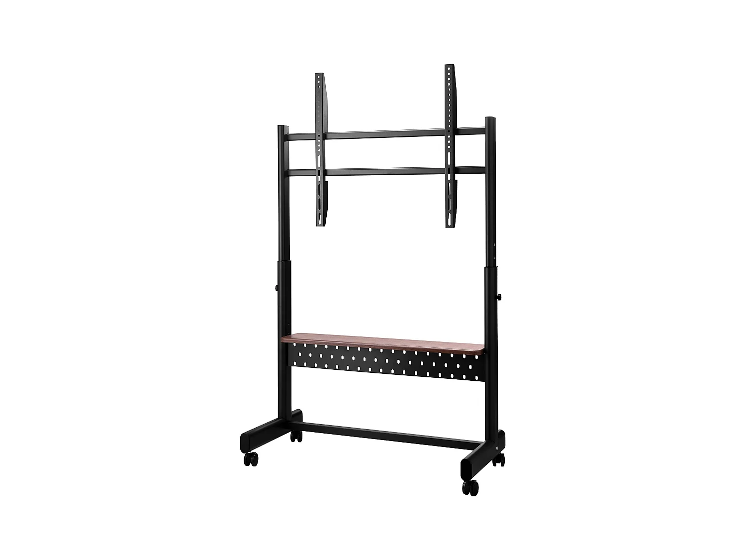 Support TV à Roulettes SucceBuy, pour Téléviseur/LED/LCD/OLED (139,7-254 cm), Chariot Portable, Hauteur Réglable, Jusqu'à 92,99 kg, VESA 80x60 cm, Salon/Extérieur