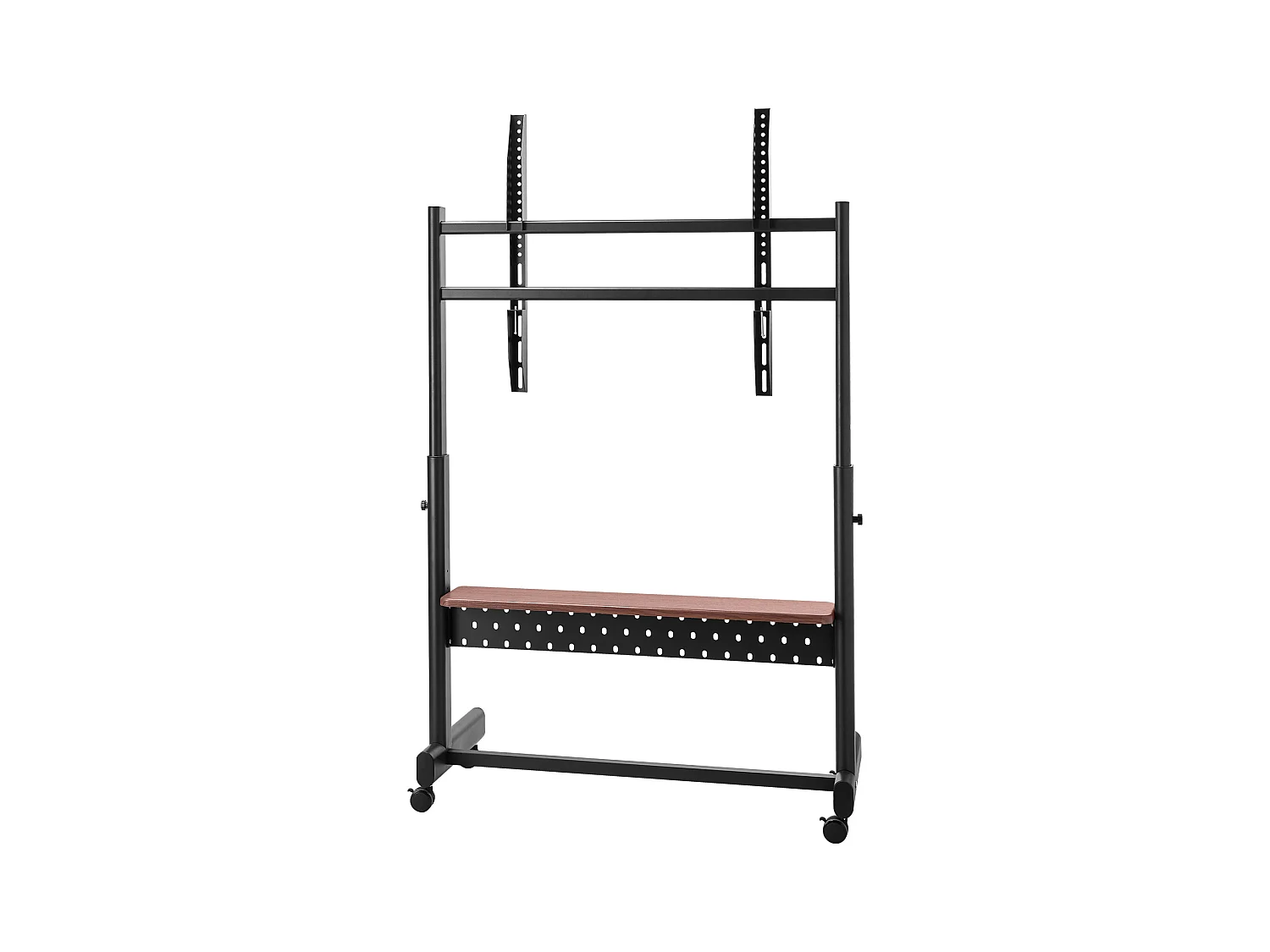 Support TV à Roulettes SucceBuy, pour Téléviseur/LED/LCD/OLED (139,7-254 cm), Chariot Portable, Hauteur Réglable, Jusqu'à 92,99 kg, VESA 80x60 cm, Salon/Extérieur