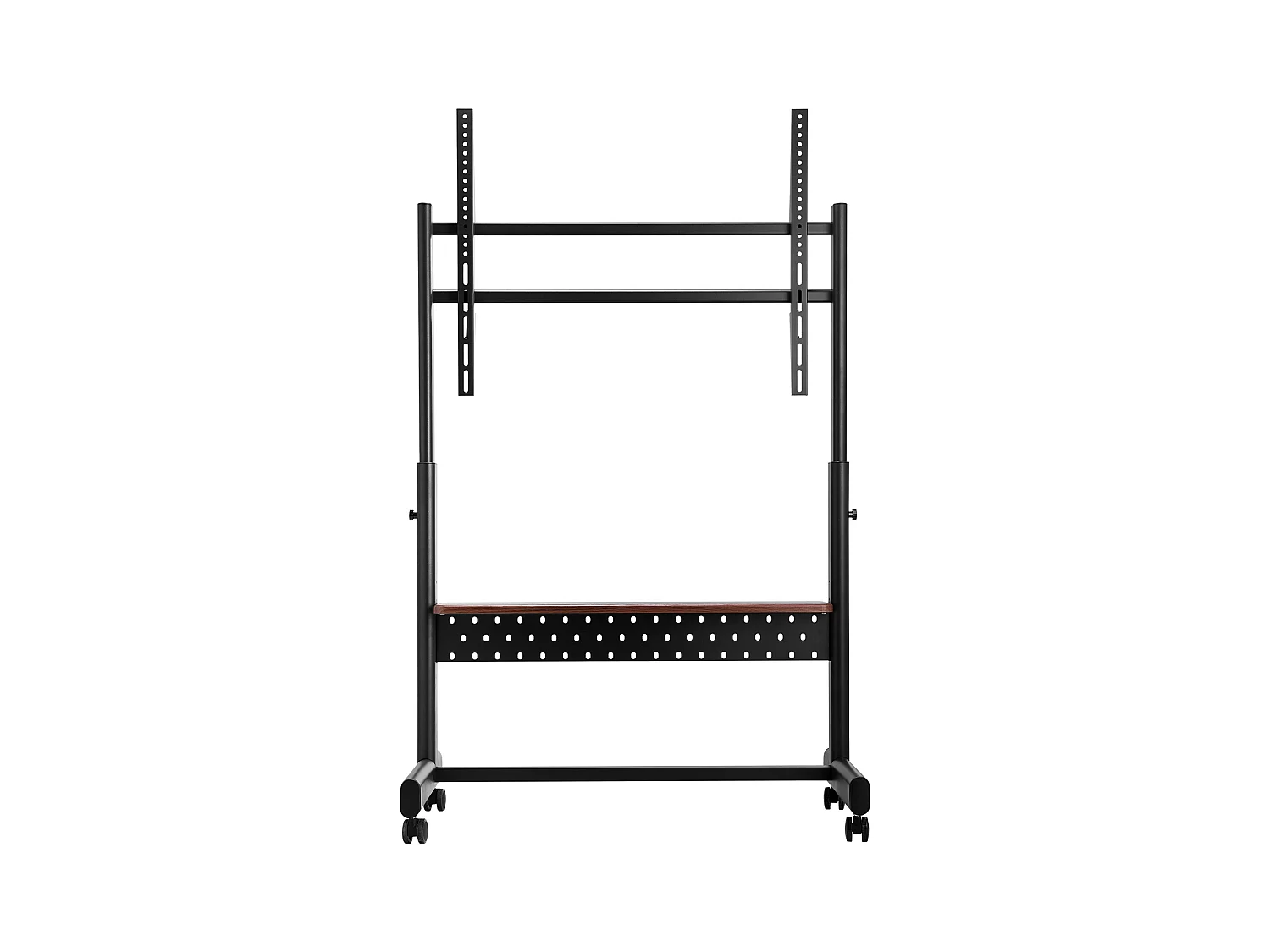 Support TV à Roulettes SucceBuy, pour Téléviseur/LED/LCD/OLED (139,7-254 cm), Chariot Portable, Hauteur Réglable, Jusqu'à 92,99 kg, VESA 80x60 cm, Salon/Extérieur