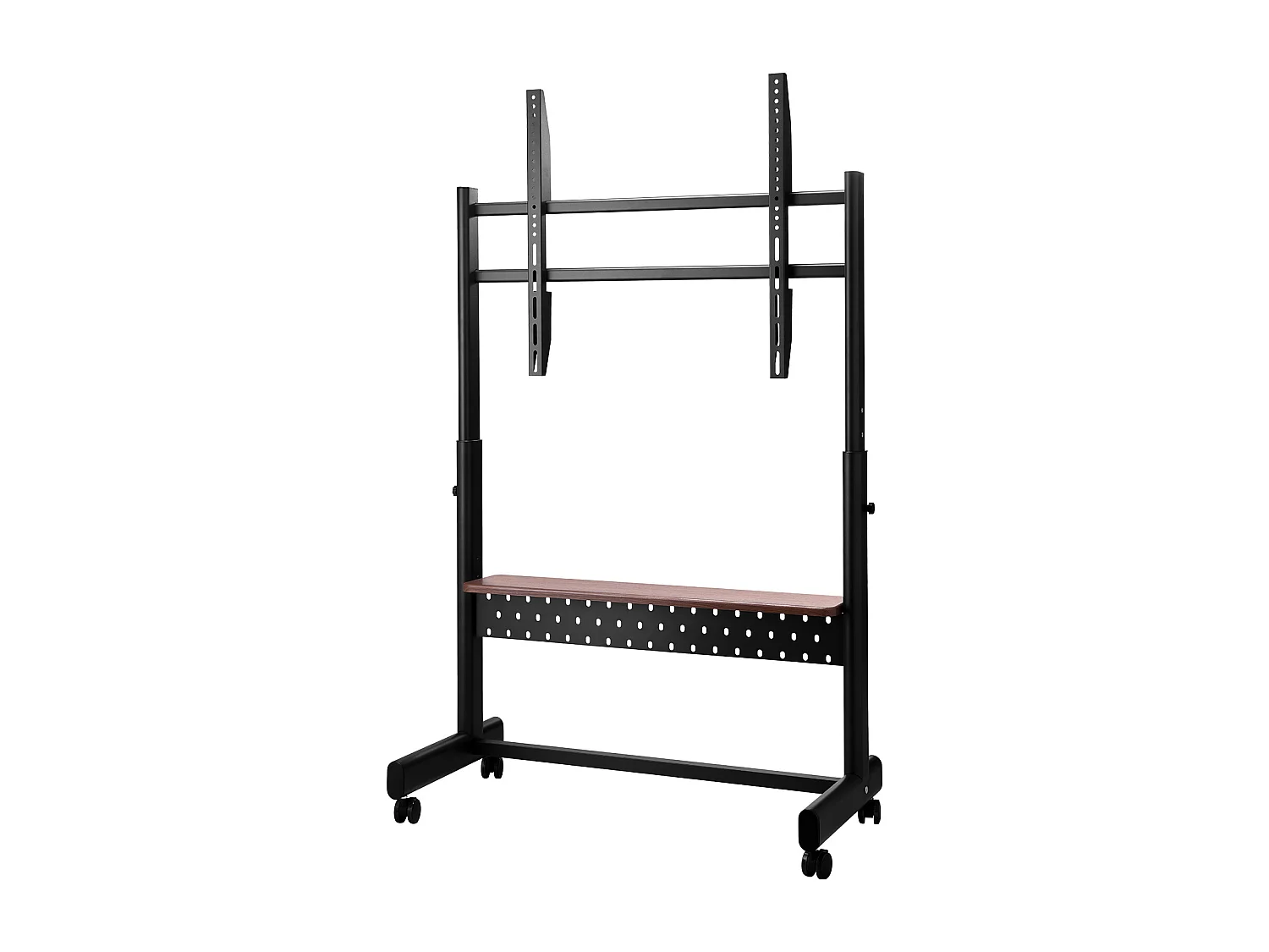 Support TV à Roulettes SucceBuy, pour Téléviseur/LED/LCD/OLED (139,7-254 cm), Chariot Portable, Hauteur Réglable, Jusqu'à 92,99 kg, VESA 80x60 cm, Salon/Extérieur