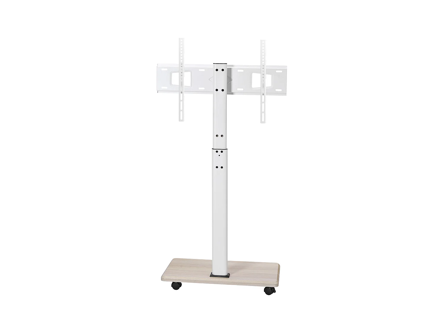 Support TV à Roulettes SucceBuy, Écrans 812,8-1778 mm, Chariot Mobile, Rotation 25°, Hauteur Réglable, 40 kg, VESA 60 x 40 cm, Salon/Bureau/Extérieur