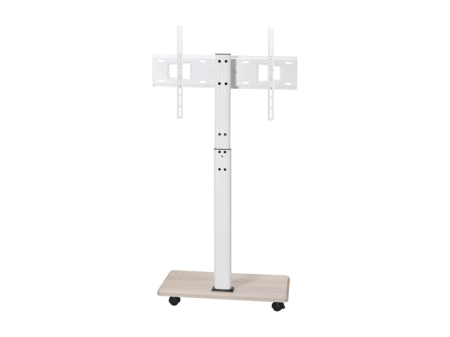 Support TV à Roulettes SucceBuy, Écrans 812,8-1778 mm, Chariot Mobile, Rotation 25°, Hauteur Réglable, 40 kg, VESA 60 x 40 cm, Salon/Bureau/Extérieur