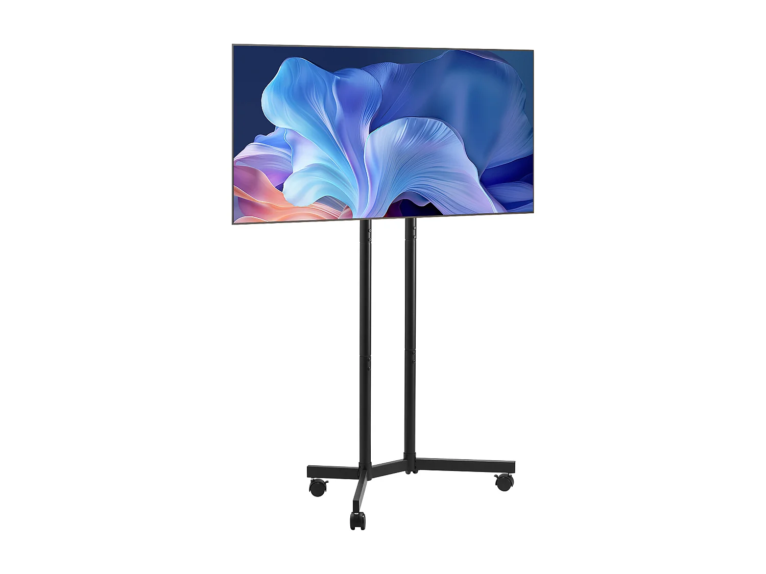 Support TV à Roulettes SucceBuy, pour Téléviseurs/LED/LCD/OLED (81,3-165,1 cm), Chariot Mobile, 40 kg, Pied Portable, VESA 40 x 40 cm, Salon/Bureau/Extérieur