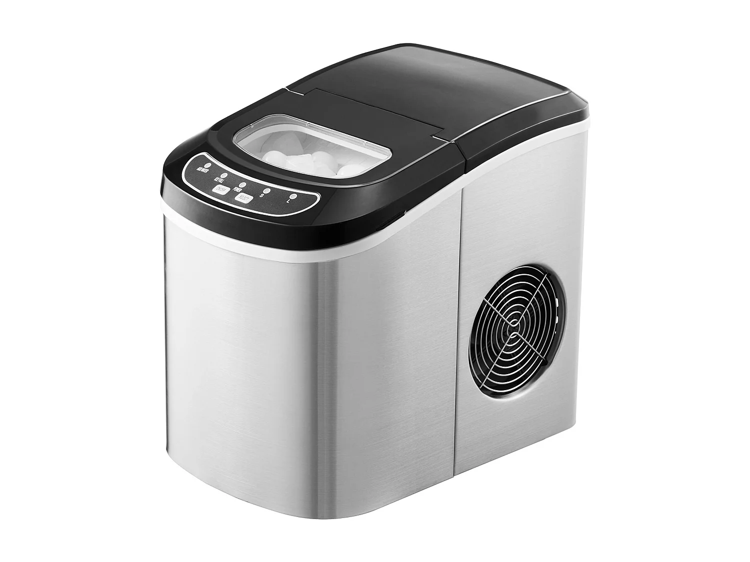 Tisch-Eismaschine SucceBuy, 15 kg/24 h, 9 Eiswürfel in 6 Min., Selbstreinigend, Schaufel/Korb, Bar/Büro/Küche/Haushalt