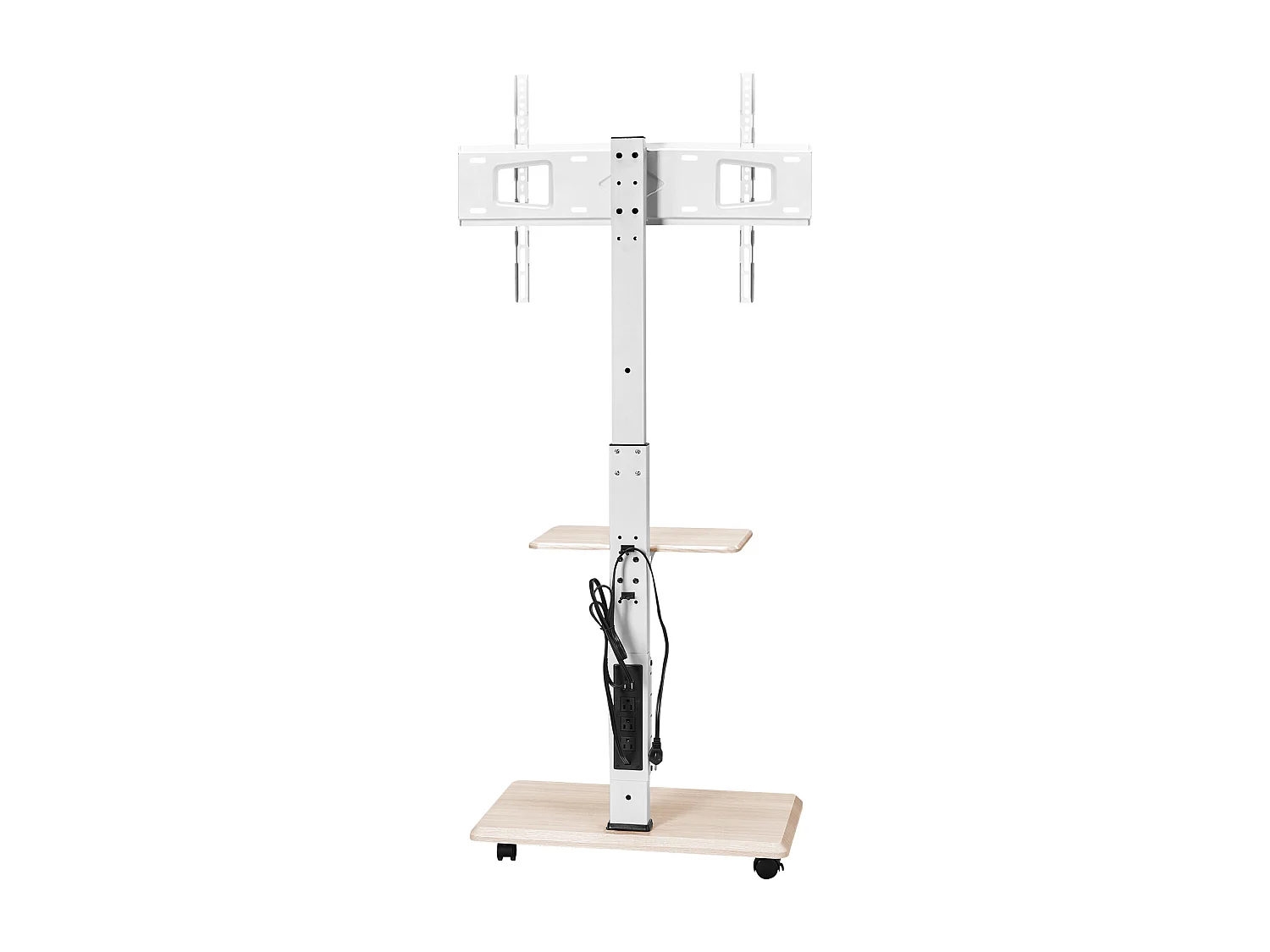 Soporte para TV con Ruedas SucceBuy, Pantallas de 81,2,8-177,8 cm, Carro Móvil, Rotación de 25°, Altura Ajustable, 40 kg, VESA 60 x 40 cm, Dormitorio/Exterior