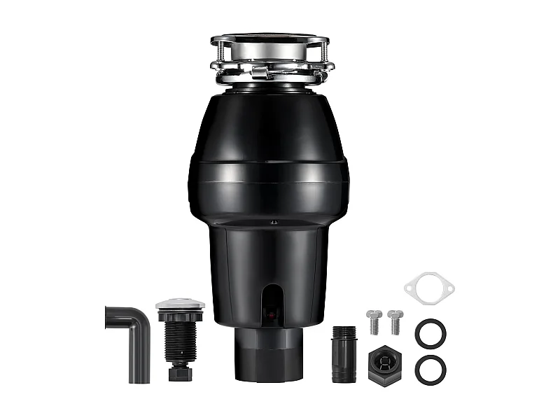 Triturador de Resíduos SucceBuy para Pia de Cozinha, 3/4 CV, Sistema de Trituração de Resíduos Alimentares, 3600 rpm, com Cabo de Alimentação