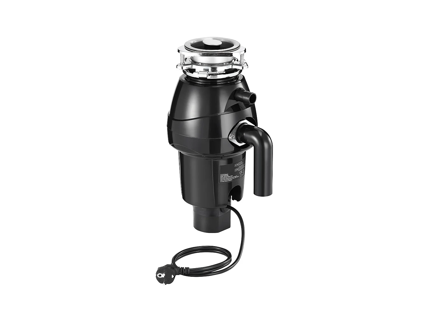 Młynek do Odpadów SucceBuy do Zlewu Kuchennego, 3/4 KM, System Mielenia Odpadów Spożywczych, 3600 obr/min, z Kablem Zasilającym