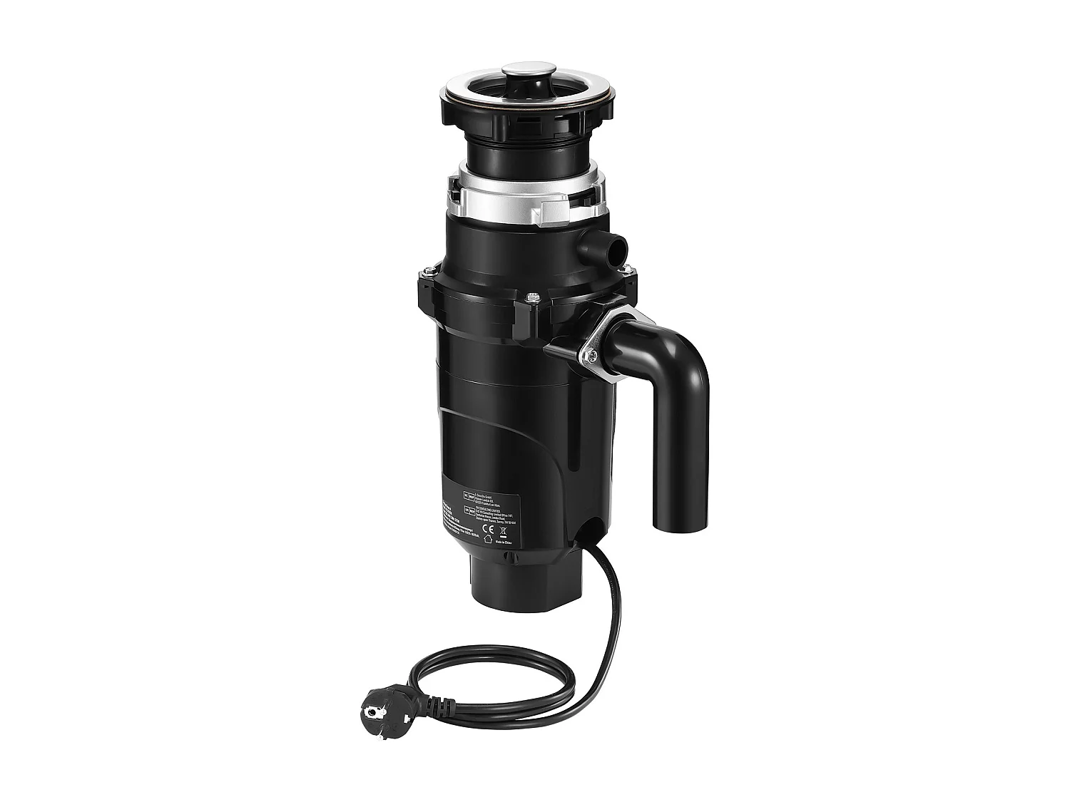 Broyeur SucceBuy Broyeur de Déchets de Cuisine, 1/2 CV, Système de Broyage des Déchets Alimentaires, 3820 tr/min, avec Cordon d'Alimentation