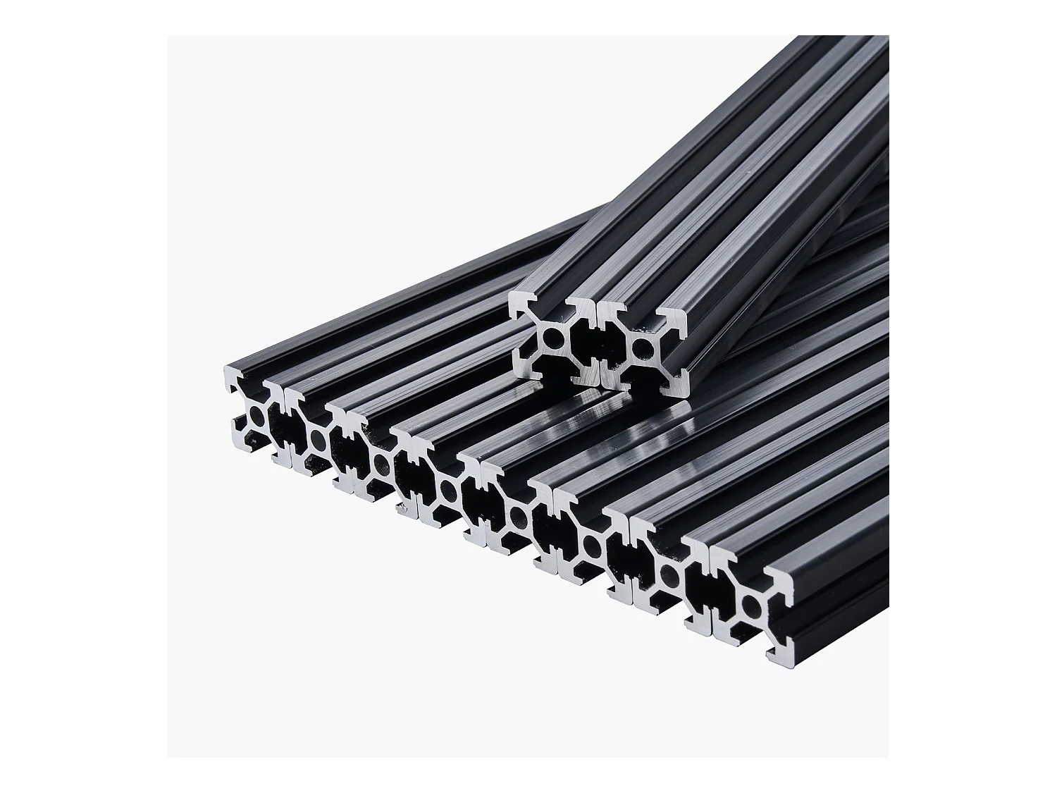 Perfis de Alumínio SucceBuy 200 cm Ranhura em T 2020 Conjunto de 10, Trilhos Lineares Anodizados conforme Normas Europeias, Adequados para Impressoras 3D