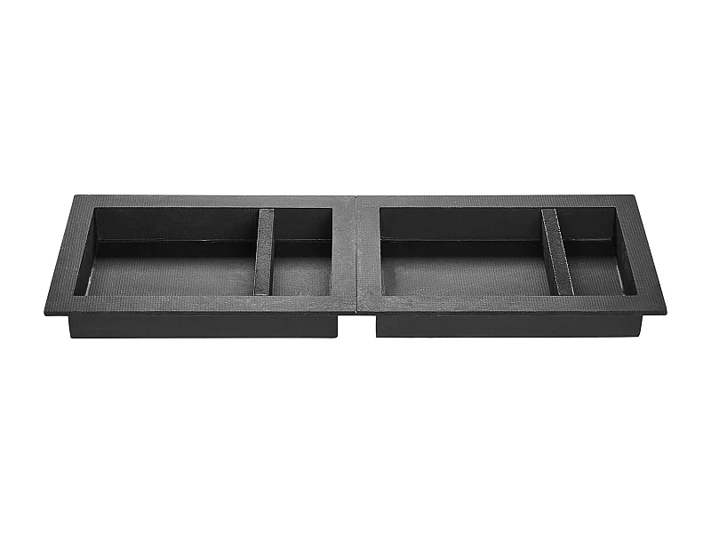 Niche Embutida para Casa de Banho SucceBuy, 40,6 x 61 cm + 40,6 x 61 cm, Prateleiras de Arrumação Modernas para Parede, Arrumação para Sabonete/Champô, Preto