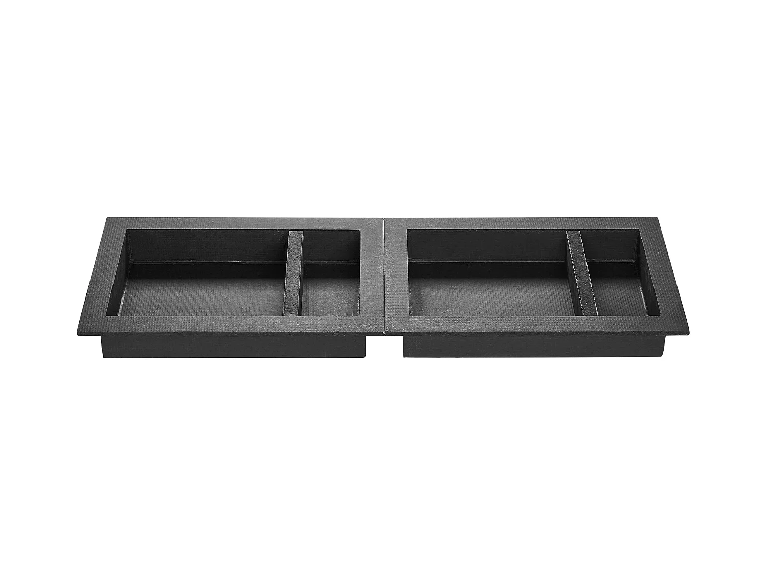 Niche Encastrable Salle de Bain SucceBuy, 40,6x61 cm + 40,6x61 cm, Murale Étagères de Rangement Moderne, Rangement Savon/Shampoing, Noir