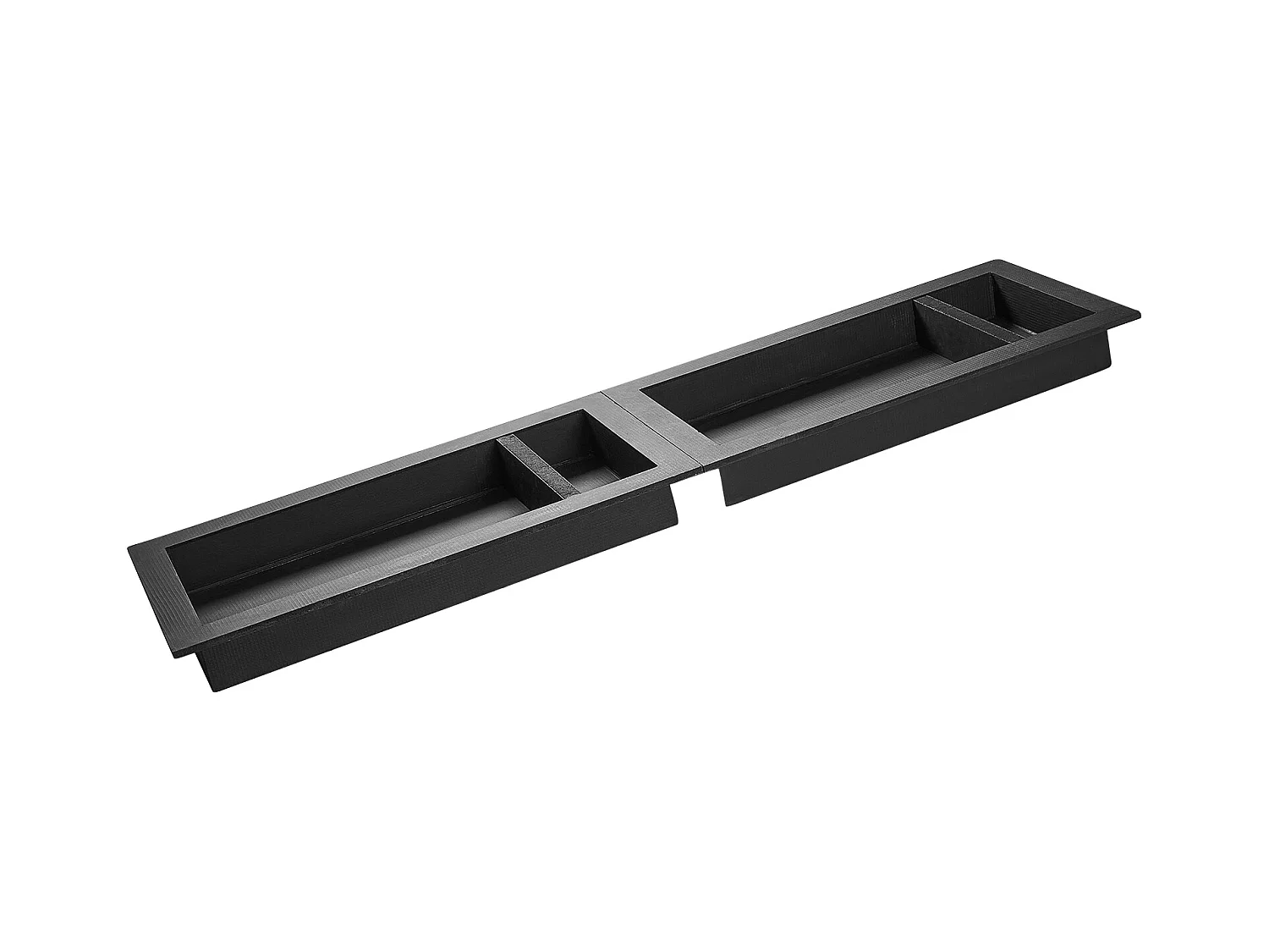 Niche Encastrable Salle de Bain SucceBuy, 40,6x81,3 cm + 40,6x81,3 cm,Murale Étagères de Rangement Moderne, Rangement Savon/Shampoing, Noir
