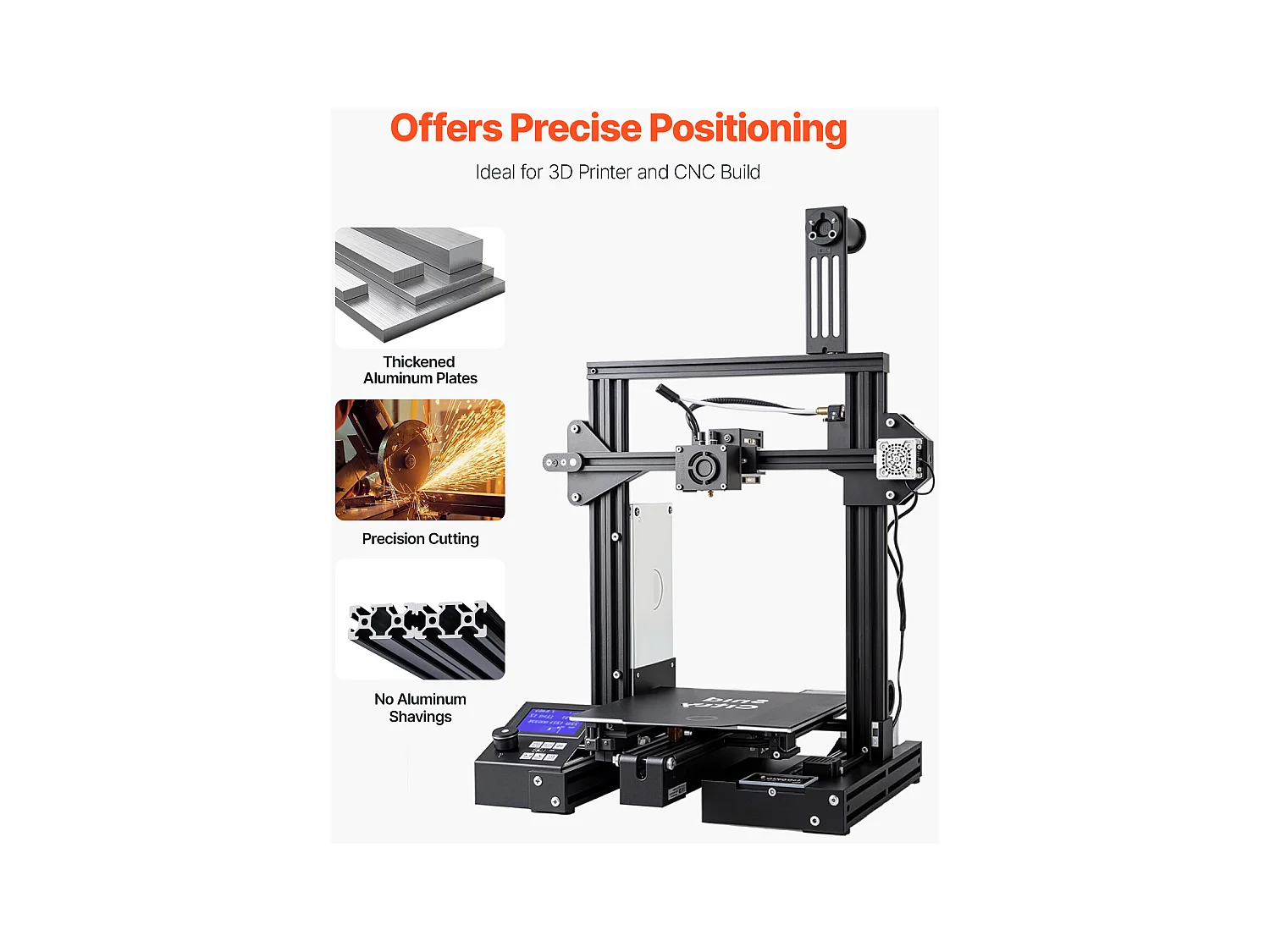 Aluminiumprofielen SucceBuy 150 cm T-Sleuf 2040, Set van 5, Geanodiseerde Lineaire Rail volgens Europese Normen, Geschikt voor 3D-printers, Zwart